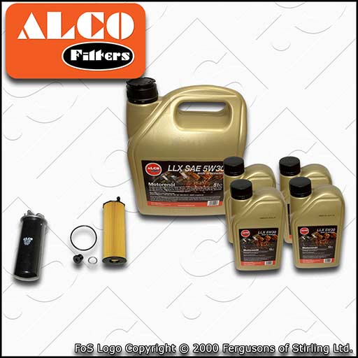 SERVICE KIT for AUDI A6 (C6) 2.7 TDI ALCO OIL FUEL FILTER +OIL (2004-2008)