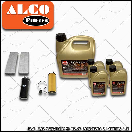 SERVICE KIT for AUDI A6 (C6) 2.7 TDI ALCO OIL FUEL CABIN FILTER +OIL (2004-2008)