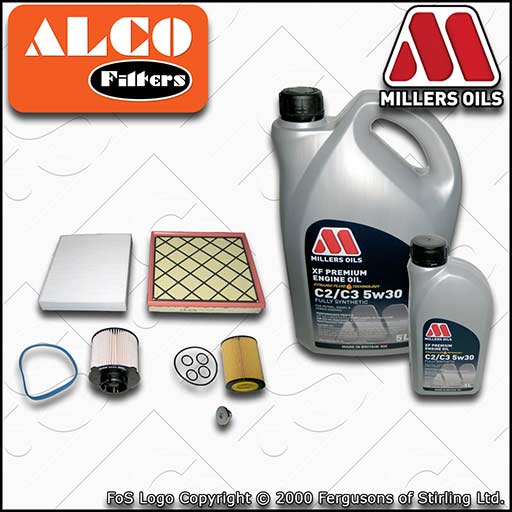 SERVICE KIT for VAUXHALL ASTRA J 1.7 CDTI OIL AIR FUEL CABIN FILTER +OIL (09-15)