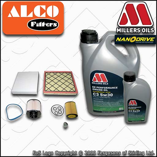 SERVICE KIT for VAUXHALL ASTRA J 1.7 CDTI OIL AIR FUEL CABIN FILTER +OIL (09-15)