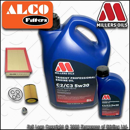 SERVICE KIT for VAUXHALL MOKKA 1.7 CDTI OIL AIR FILTERS +C2/C3 OIL (2012-2015)