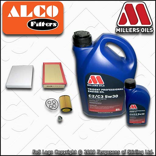 SERVICE KIT for VAUXHALL MOKKA 1.7 CDTI OIL AIR CABIN FILTERS +OIL (2012-2015)