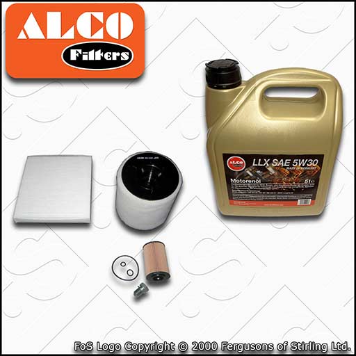 SERVICE KIT for AUDI A1 (8X) 1.6 TDI OIL AIR CABIN FILTERS +C3 OIL (2010-2010)