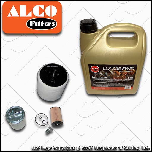 SERVICE KIT for VW POLO MK5 6C 6R 1.6 TDI OIL AIR FUEL FILTERS +OIL (2009-2014)