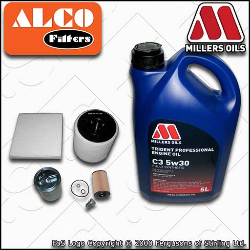 SERVICE KIT for VW POLO MK5 6C 6R 1.6 TDI OIL AIR FUEL CABIN FILTER +OIL (09-10)