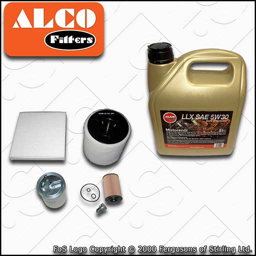 SERVICE KIT for VW POLO MK5 6C 6R 1.6 TDI OIL AIR FUEL CABIN FILTER +OIL (09-10)