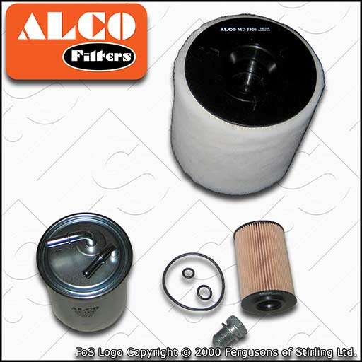 SERVICE KIT for AUDI A1 (8X) 1.6 TDI ALCO OIL AIR FUEL FILTERS (2012-2015)