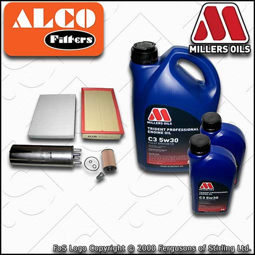 SERVICE KIT for VW TRANSPORTER T5 2.0 TDI OIL AIR FUEL CABIN FILTER +OIL (09-15)