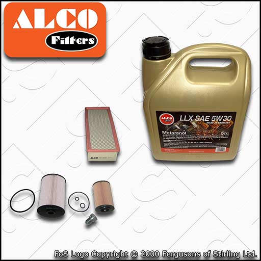 SERVICE KIT for VW GOLF MK6 1.6 TDI ALCO OIL AIR FUEL FILTERS +OIL (2009-2012)