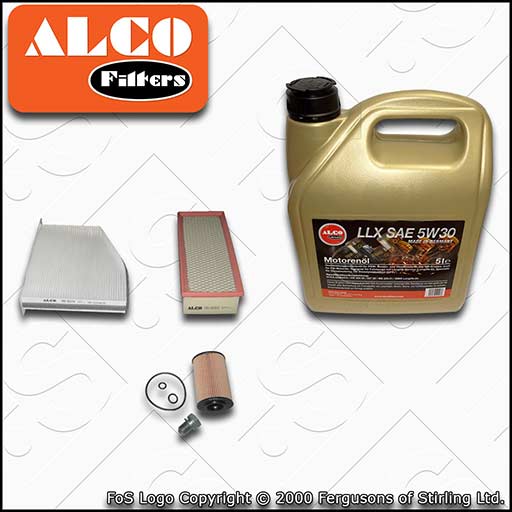 SERVICE KIT for VW GOLF MK6 1.6 TDI ALCO OIL AIR CABIN FILTERS +OIL (2009-2012)