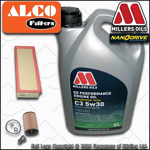 SERVICE KIT for AUDI A5 8T 2.0 TDI OIL AIR FILTERS +EE NANO OIL (2011-2016)