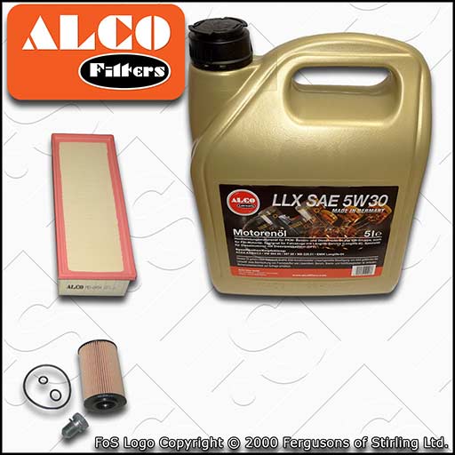 SERVICE KIT for AUDI A5 8T 2.0 TDI ALCO OIL AIR FILTERS +OIL (2011-2016)