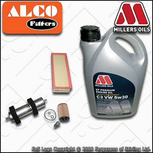 SERVICE KIT for AUDI A5 8T 2.0 TDI OIL AIR FUEL FILTERS +XF C3 OIL (2011-2016)