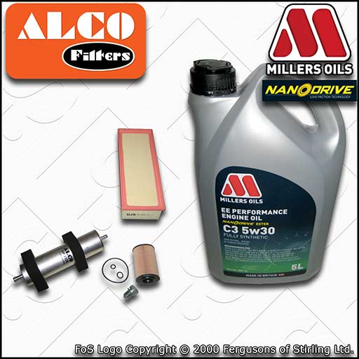 SERVICE KIT for AUDI A5 8T 2.0 TDI OIL AIR FUEL FILTERS +EE NANO OIL (2011-2016)
