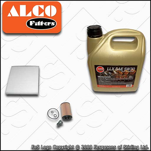 SERVICE KIT for VW POLO MK5 6C 6R 1.6 TDI ALCO OIL CABIN FILTER +OIL (2009-2010)