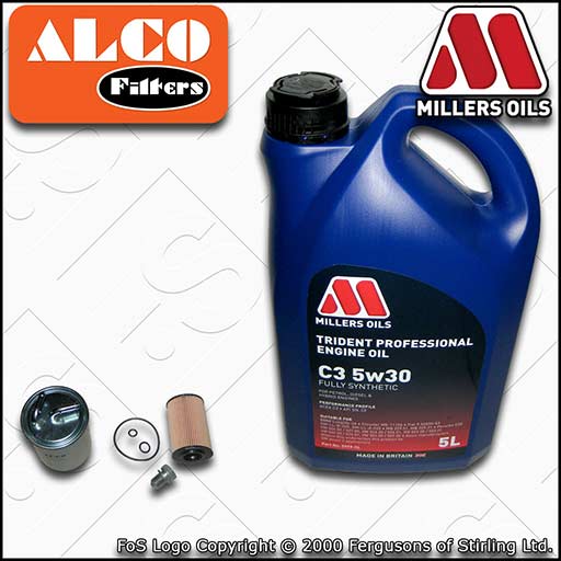 SERVICE KIT for SEAT TOLEDO (NH) 1.6 TDI OIL FUEL FILTERS +C3 OIL (2012-2015)