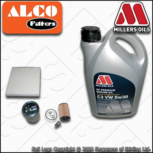 SERVICE KIT for SEAT TOLEDO (NH) 1.6 TDI OIL FUEL CABIN FILTERS +OIL (2012-2015)