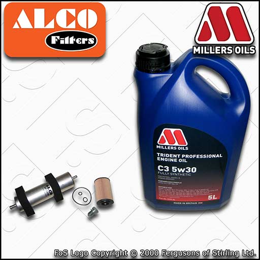 SERVICE KIT for AUDI A5 8T 2.0 TDI OIL FUEL FILTERS +C3 OIL (2011-2016)