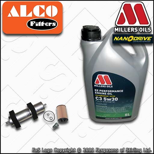 SERVICE KIT for AUDI A5 8T 2.0 TDI OIL FUEL FILTERS +EE NANO OIL (2011-2016)