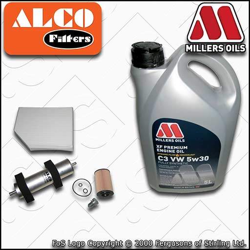 SERVICE KIT for AUDI A5 8T 2.0 TDI OIL FUEL CABIN FILTERS +XF OIL (2011-2016)