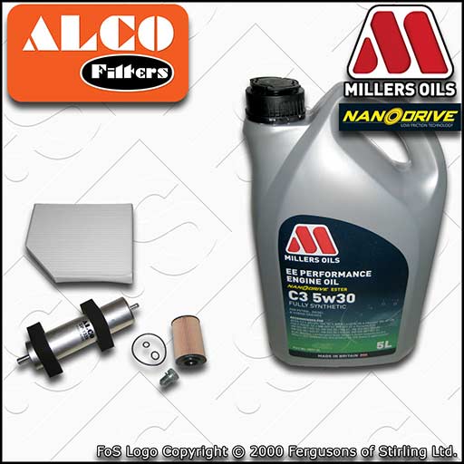 SERVICE KIT for AUDI A5 8T 2.0 TDI OIL FUEL CABIN FILTERS +EE OIL (2011-2016)