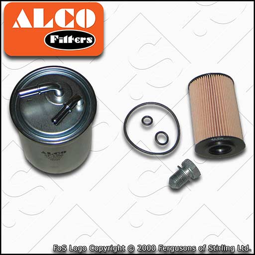 SERVICE KIT for AUDI A1 (8X) 1.6 TDI ALCO OIL FUEL FILTERS (2012-2015)