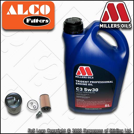 SERVICE KIT for AUDI A1 (8X) 1.6 TDI OIL FUEL FILTERS +C3 OIL (2012-2015)