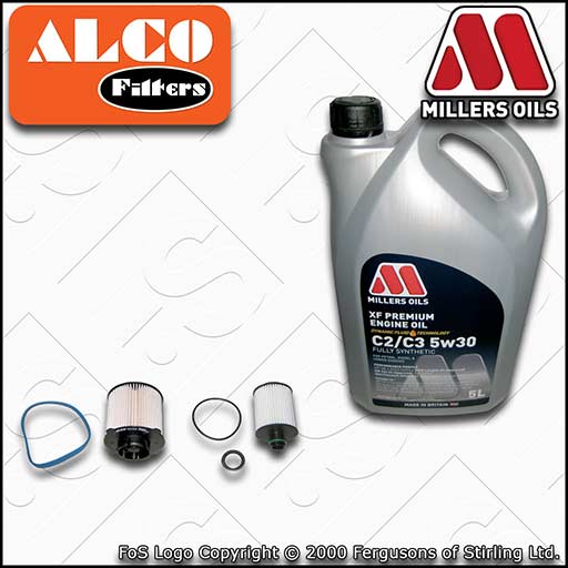 SERVICE KIT for VAUXHALL ASTRA J 2.0 CDTI OIL FUEL FILTERS +XF OIL (2009-2015)