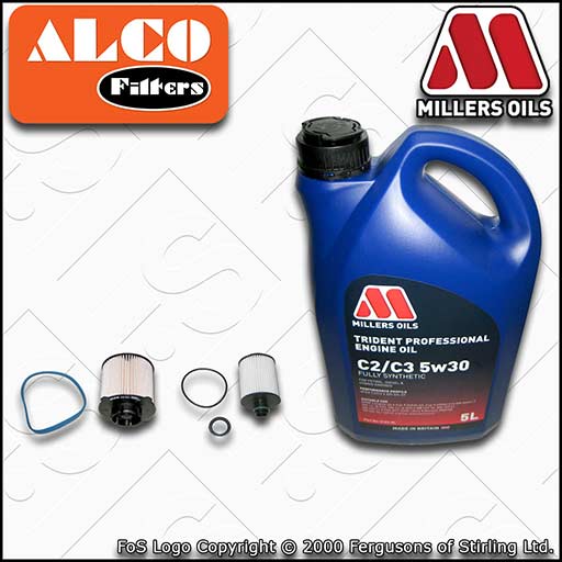 SERVICE KIT for VAUXHALL ASTRA J 2.0 CDTI OIL FUEL FILTERS +OIL (2009-2015)