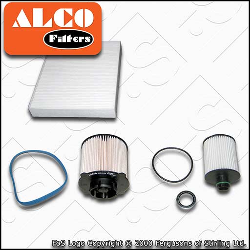 SERVICE KIT for VAUXHALL ASTRA J 2.0 CDTI ALCO OIL FUEL CABIN FILTER (2009-2015)
