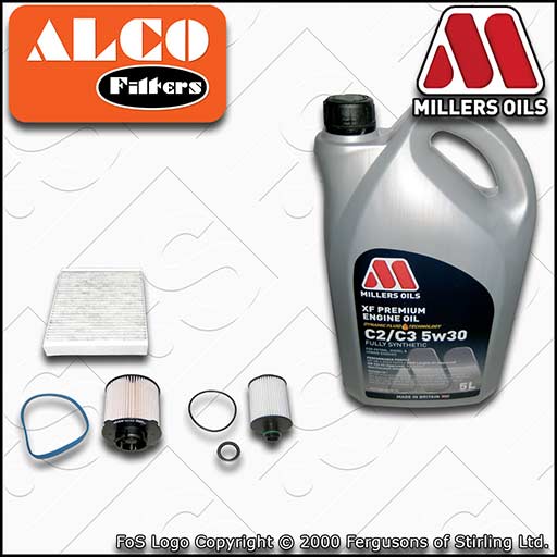 SERVICE KIT for VAUXHALL ASTRA J 2.0 CDTI OIL FUEL CABIN FILTER +OIL (2009-2015)