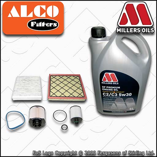 SERVICE KIT for VAUXHALL ASTRA J 2.0 CDTI OIL AIR FUEL CABIN FILTER +OIL (09-15)