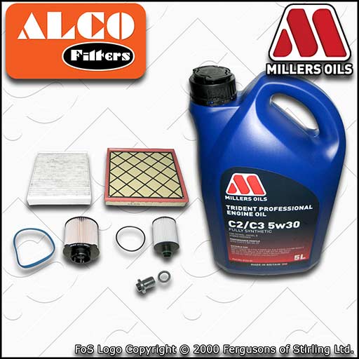 SERVICE KIT for VAUXHALL CASCADA 2.0 CDTI A20 OIL AIR FUEL CABIN FILTERS +OIL