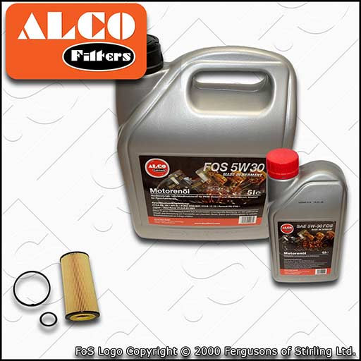 SERVICE KIT for VOLVO V40 2.0 D3 D4 ALCO OIL FILTER with OIL (2012-2015)