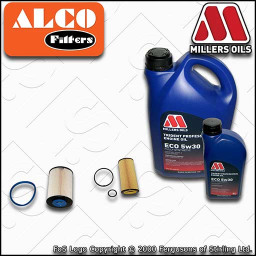 SERVICE KIT for VOLVO V40 2.0 D3 D4 OIL FUEL FILTERS +OIL (2012-2015)