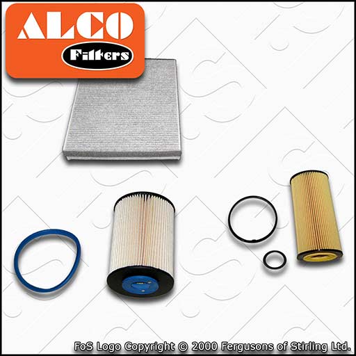 SERVICE KIT for VOLVO V40 2.0 D3 D4 ALCO OIL FUEL CABIN FILTERS (2012-2015)