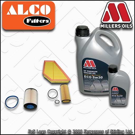 SERVICE KIT for VOLVO V40 2.0 D3 D4 OIL AIR FUEL FILTERS +OIL (2012-2015)