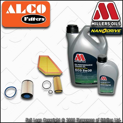 SERVICE KIT for VOLVO V40 2.0 D3 D4 OIL AIR FUEL FILTERS +OIL (2012-2015)