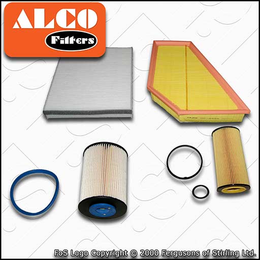 SERVICE KIT for VOLVO V40 2.0 D3 D4 ALCO OIL AIR FUEL CABIN FILTERS (2012-2015)