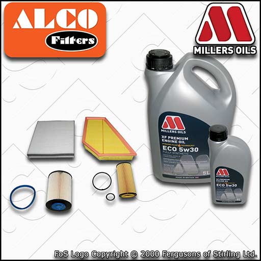 SERVICE KIT for VOLVO V40 2.0 D3 D4 OIL AIR FUEL CABIN FILTERS +OIL (2012-2015)