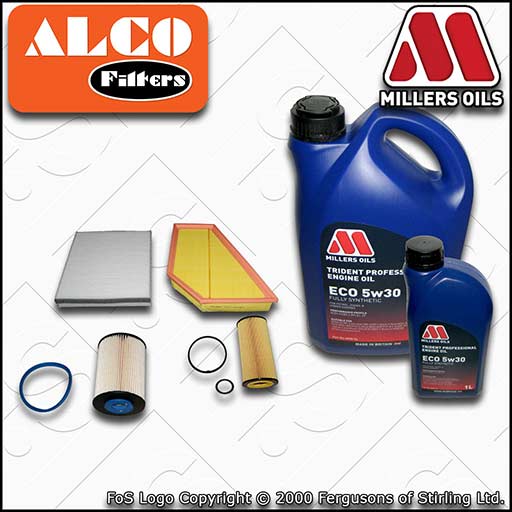 SERVICE KIT for VOLVO V40 2.0 D3 D4 OIL AIR FUEL CABIN FILTERS +OIL (2012-2015)