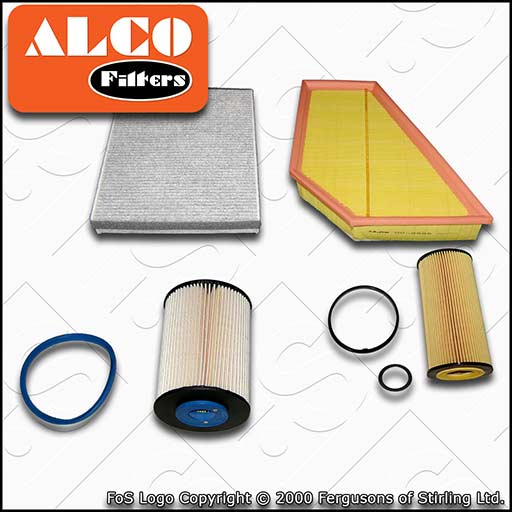 SERVICE KIT for VOLVO V40 2.0 D3 D4 ALCO OIL AIR FUEL CABIN FILTERS (2012-2015)