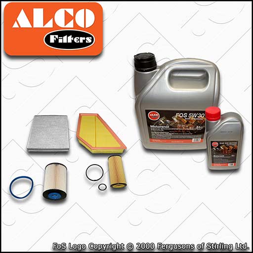 SERVICE KIT for VOLVO V40 2.0 D3 D4 OIL AIR FUEL CABIN FILTERS +OIL (2012-2015)