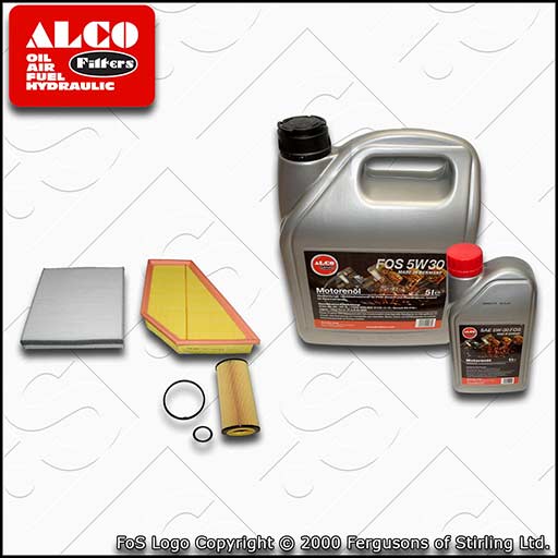 SERVICE KIT for VOLVO V40 2.0 D3 D4 ALCO OIL AIR CABIN FILTERS +OIL (2012-2015)