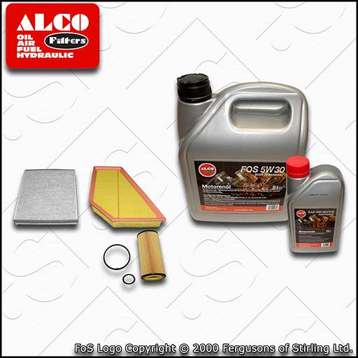 SERVICE KIT for VOLVO V40 2.0 D3 D4 ALCO OIL AIR CABIN FILTERS +OIL (2012-2015)