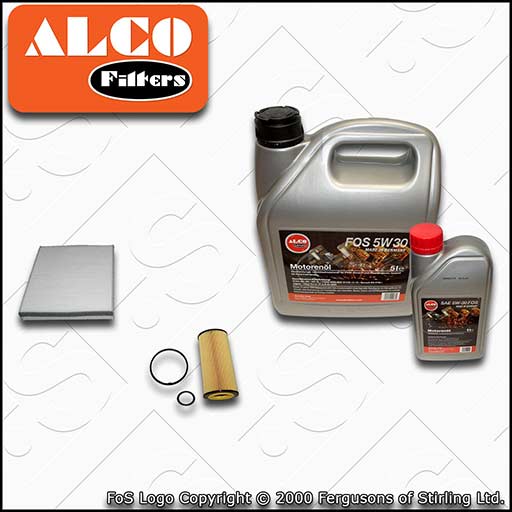 SERVICE KIT for VOLVO V40 2.0 D3 D4 ALCO OIL CABIN FILTERS with OIL (2012-2015)