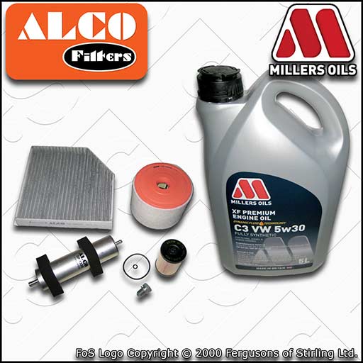 SERVICE KIT for AUDI A6 C7 2.0 TDI CNHA OIL AIR FUEL CABIN FILTER +OIL 2013-2014