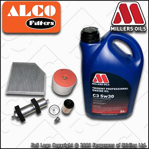SERVICE KIT for AUDI A6 C7 2.0 TDI CNHA OIL AIR FUEL CABIN FILTER +OIL 2013-2014