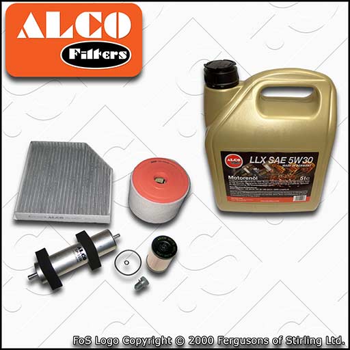 SERVICE KIT for AUDI A6 C7 2.0 TDI CNHA OIL AIR FUEL CABIN FILTER +OIL 2013-2014