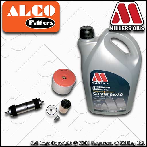 SERVICE KIT AUDI A6 C7 4G 2.0 TDI CNHA DDDA OIL AIR FUEL FILTER +OIL (2014-2018)